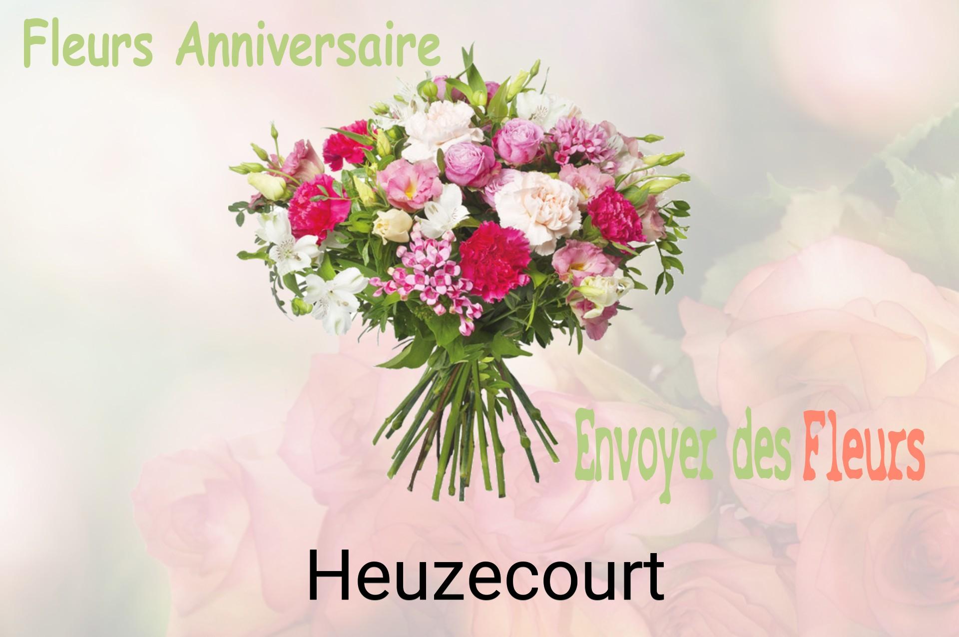 Bouquet de fleurs d’anniversaire livré à Heuzecourt