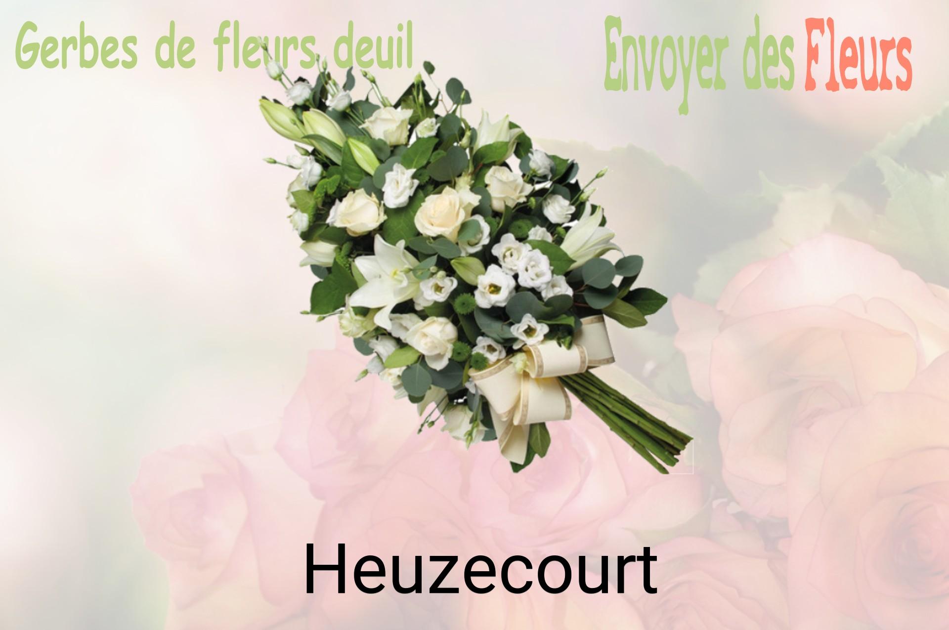 Gerbe de fleurs de deuil livrée à Heuzecourt